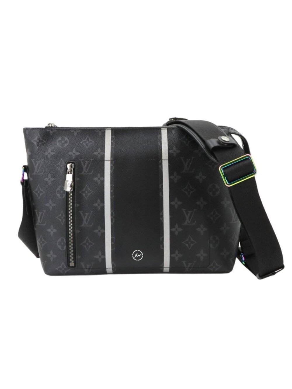 Louis Vuitton Monogram Eclipse Flash Apollo Messenger PM Shoulder Bag